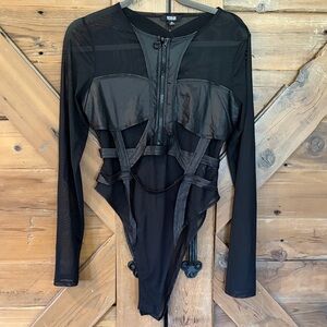 POSTER GIRL Black Mesh Bodysuit